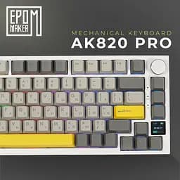 Клавіатура Epomaker AK820 Pro Flying Fish White механічна бездротова (AK820-PRO-W-FF) - мініатюра 8