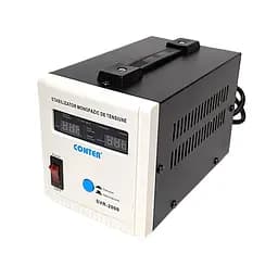 Стабілізатор напруги релейний Conter SVR-2000VA 1500Вт, 150-270В, 230В±8%, 2 розетки, LED дисплей, 9.1А, 50/60Гц
