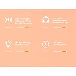Зарядка Qi 4in1 wireless charger RGB/Clock XYJ A06 сумарно 30 W для Phone/Watch/Earphones - мініатюра 7