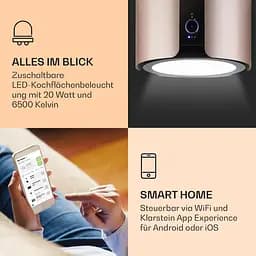 Витяжка Klarstein Skyfall Smart 402 м³/год острівна (10035378) - мініатюра 6