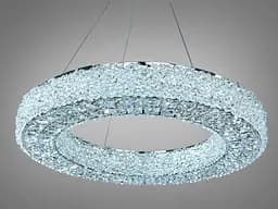 LED підвісна люстра кришталь хром 55Вт пульт - мініатюра 3