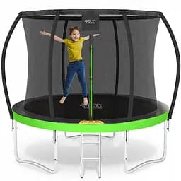 Батут с внутренней сеткой 4FIZJO Premium 8FT 252 см 4FJ0364 Black/Green (P-5907739314161)