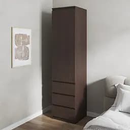 Шкаф для одежды Vays, пенал с полками и ящиками, без ручек R-35 Венге Темный