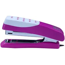 Степлер Buromax Шахматка пластиковий №10, 12 аркушів рожевий (BM.4131-10)