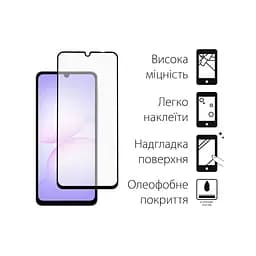 Скло захисне Dengos Full Glue Samsung Galaxy A07 Black (TGFG-406) - мініатюра 2