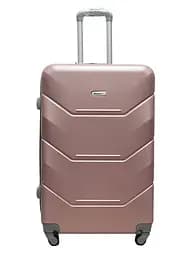 Валіза велика L ABS-пластик Milano bag 147M 76×51×31см 115л Рожеве золото