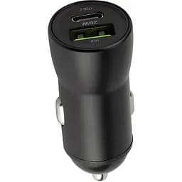 Автомобільний зарядний пристрій Maxlife MXCC-04 PD3.0 + QC3.0 Car Charger 1xUSB-C 1xUSB 20W Black