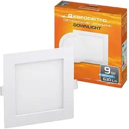 Світильник точковий врізний Євросвітло 9Вт квадрат LED-S-150-9 4200К (39179)