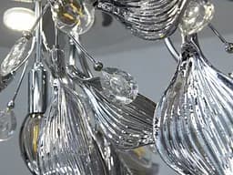 Люстра стельова декоративна LED Diasha 7229-10+4C HR 10 ламп, E14, 40 см, хром, сучасний стиль для залу - мініатюра 4
