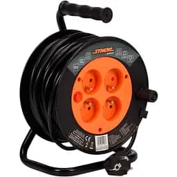 Подовжувач мережевий Sthor на котушці 15 м 4 гнізда 3-жильний Ø=1 мм² IP44 (82691)