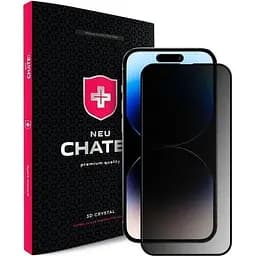 Захисне скло для смартфона +NEU Chatel 2.5D Silk Narrow Border Anti-Peep Privacy Glass with Mesh for iPhone 14 Pro Max Black