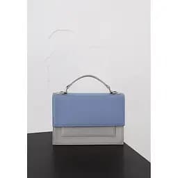 Жіноча шкіряна сумка Grace синій/сірий