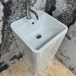 Умивальник підлоговий VBI Caliato white VBI-019029, Білий - мініатюра 5