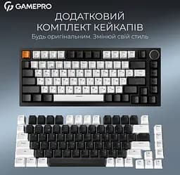 Клавиатура игровая механическая GamePro MK-160-B MAX USB Hot-Swap Outemu Magnetic Switch Black-White - мініатюра 13