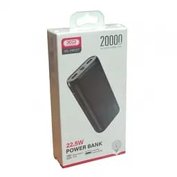 Повербанк чорний портативна зарядка Power bank XO PR127 PD20W+QC22.5W 20000 mAh 2USB/1Type-C - мініатюра 3