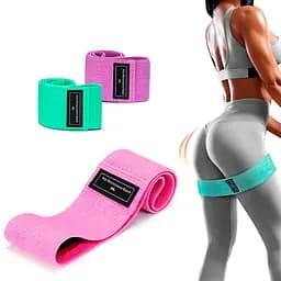 Тканинні гумки для фітнесу набір 3 шт. "Hip resistance band", фітнес гумка для ніг для тренувань (ST) - мініатюра 3