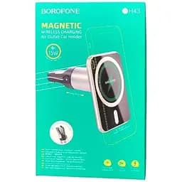 Автотримач з бездротовою зарядкою BOROFONE BH43 MagSafe 15W