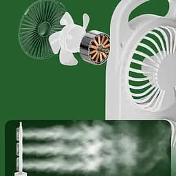Вентилятор акумуляторний, 1200мАч, від USB, S-31 - мініатюра 3