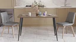 Кухонний стіл Марсель 50 Ferrum-decor 75x120x60 Чорний метал ДСП Дуб Сонома Трюфель 32 мм (FRD-106699)