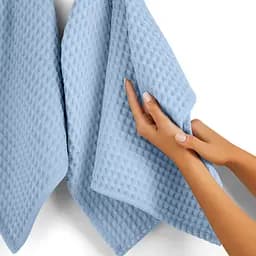 Набір рушників Cosas Cube White & Cube Light Blue 2 шт. (SetTowel_95-SqWhite_130-SqLightBlue) - мініатюра 8