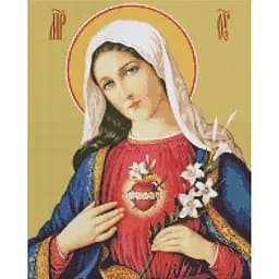 Алмазна мозаїка Серце Марії Brushme DBS1088 40х50 см