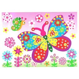 Детская мозаика по номерам "Бабочки" 13-126-9 разноцветные камешки