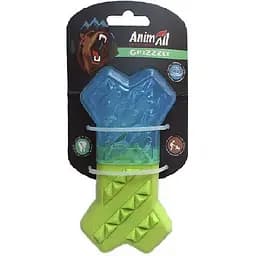Игрушка для собак AnimAll Fun AGrizZzly Холодная кость для зубов охлаждающая синяя с зеленым