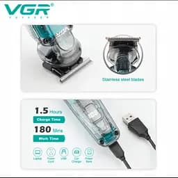 Бездротовий тример для волосся з 5 насадками й USB, VGR V949/Vican тример - мініатюра 4