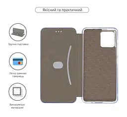 Чехол-книжка для Motorola G72, G-Case, синий, кожаный чехол-книга из экокожи (PU) и TPU, с магнитом, с подставкой и вместительным кардхолдером, противоударный, защита всего корпуса, ArmorStandart (ARM63923) - мініатюра 3