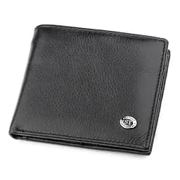 Чоловічий купюрник ST Leather 18305 (ST159) чорний шкіряний