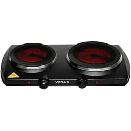 Електроплита керамічна двоконфорочна Vegas VEС-2048 чорна