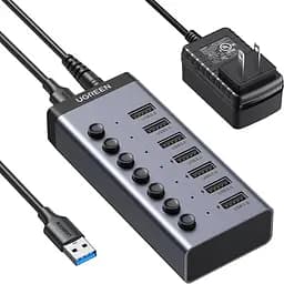 Хаб USB 3.0 -> USB to 7xUSB 3.0 з додатковим живленням Type-C 12V 2A CM481 Ugreen - мініатюра 2