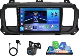 Автомобильная стереосистема 4G+64G CarPlay Android 14 для Peugeot Expert для Citroen Jumpy 3 2016-2023 9 дюймов с Wireless Carplay