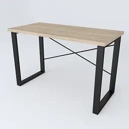 Письмовий стіл Ferrum-decor Драйв 750x1400x600 Чорний метал ДСП Дуб Сонома 32 мм (FRD-103341) - мініатюра 2