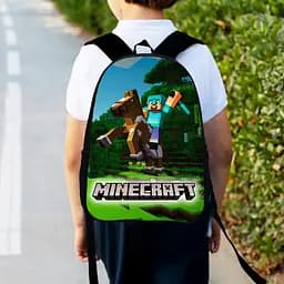 Рюкзак дитячий майнкрафт "Minecraft" 34х27см, міський ранець для хлопчика з принтом (00185)