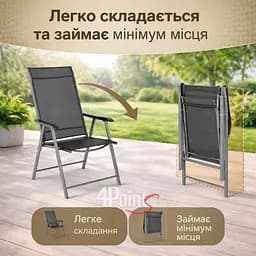 Стілець садовий 4Points Rimini розкладний - мініатюра 4