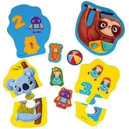 Пазли максі з грою Vladi Toys Малюк зможе Тварини й іграшки 12 елементів укр. мова (VT1722-23) - мініатюра 3