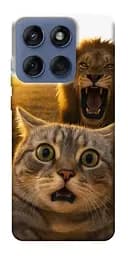 Чохол Demsky Shocked cat and lion для Motorola Edge 60 Fusion