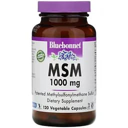 Препарат для суставов и связок Bluebonnet Nutrition MSM 1000 mg, 120 вегакапсул