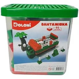 Конструктор Грузовик Doloni 013888/10 в пластиковом боксе 95 деталей