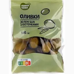 Оливки Повна Чаша зелені з кісточкою 190 г (702563)