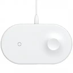 Бездротовий зарядний пристрій Baseus Smart 2 in 1 WX2IN1-02 White