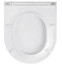 Унітаз підвісний безобідковий Kroner Harz WHI493736 RIMLESS з сидінням Slim Duroplast / Soft-close / Quick relase (KH493736WHIR) (CV029609) - мініатюра 9