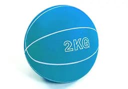 Медбол EasyFit MedicBall 2 кг медицинский мяч-слэмбол без отскока Синий (EF-8407-2)