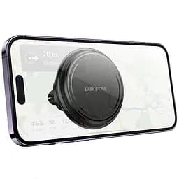 Автотримач Borofone BH135 Parker ring magnetic (air outlet) Black - мініатюра 3