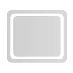 Дзеркало підвісне прямокутне 80*70см, з підсвічуванням по контуру, з кнопковим вимикачем Volle Luna Tanga 1648.52118700, Білий матовий