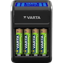 Зарядний пристрій для акумуляторів Varta LCD PLUG CHARGER +4*AA 2100 mAh (57687101441)