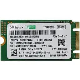 Накопичувач SSD SK hynix M.2 2242 256GB (01LX208) Б/В
