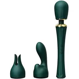 Вібромасажер із насадками Zalo Kyro Wand Turquoise Green
