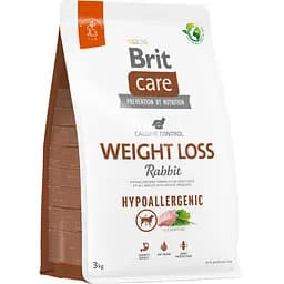 Сухий корм для собак із зайвою вагою Brit Care Dog Hypoallergenic Weight Loss, гіпоалергенний, з кроликом, 3 кг